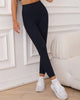 Fashion Women Solid Color Hollow Out Bra High Waist No Embarrassing Line Sports Leggings S-L
