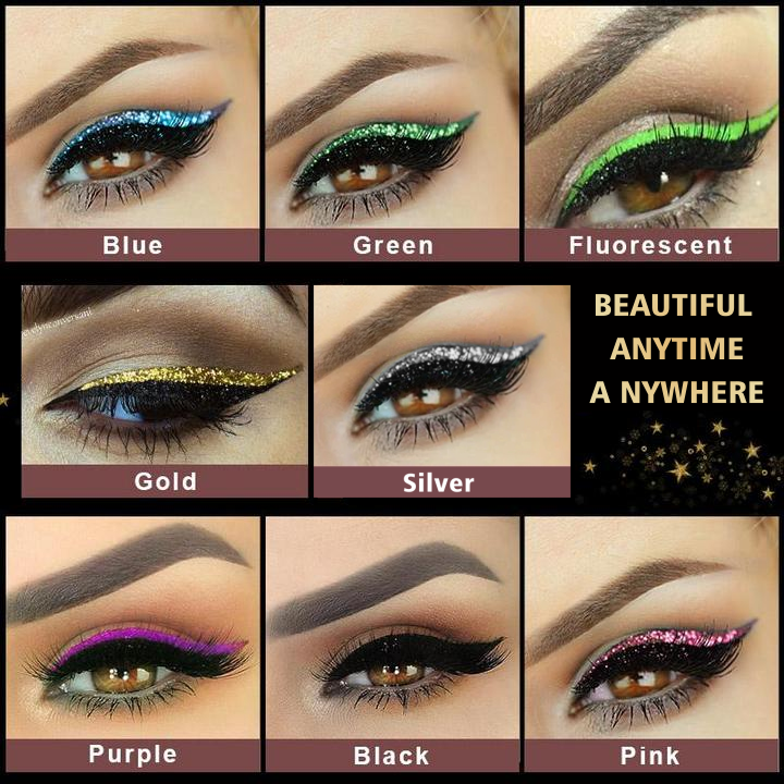 Mother's Day Sale-49% OFF🔥Reusable Eyeliner and Eyelash Stickers with Glitter