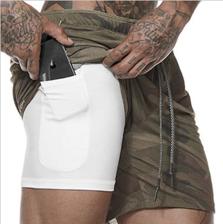 Fashion Hot NEW Men's Running Shorts Men 2 in 1 Sports Shorts Male Double-Deck Quick Drying Sports men Shorts Jogging Gym Shorts men OM9230 YD20001