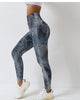 Women Seamless High Waist Tie-dye Slim Fitness Workout Leggings S-L