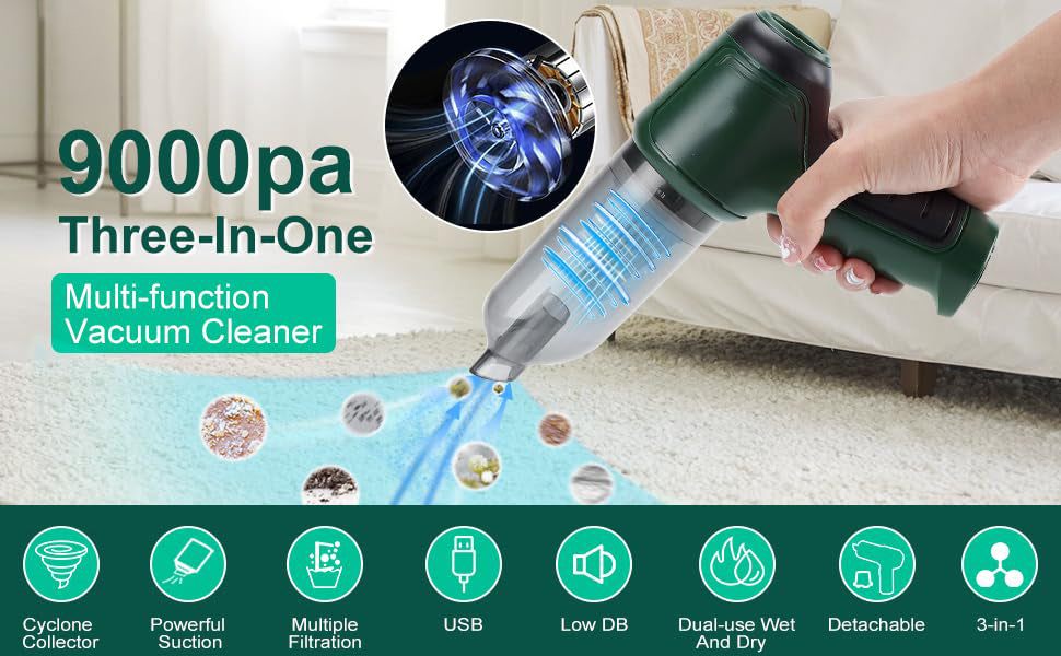 Mother's Day Hot Sale-46% OFF🔥3 in 1 Vacuum Cleaner Wireless Handheld