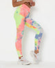 Women New High Waist Leggings Women Tie-dye Fitness Leggings Sexy Push Up Anti Cellulite Leggings Workout Sport Leggings OM9251