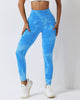 Women Seamless High Waist Tie-dye Slim Fitness Workout Leggings S-L