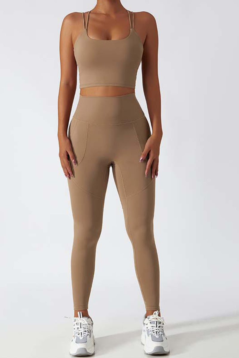 Maxpieny™ Quick-drying Cream Camphora Leggings with Pockets