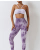 Women Seamless High Waist Tie-dye Slim Fitness Workout Leggings S-L
