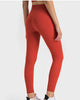 Women Solid Color High Waist Breathable Yoga Leggings 4-12