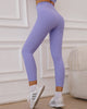 Fashion Women Solid Color Hollow Out Bra High Waist No Embarrassing Line Sports Leggings S-L
