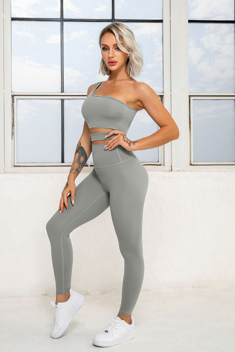 Maxpieny™ Sweat-wicking Grey Cherry Leggings