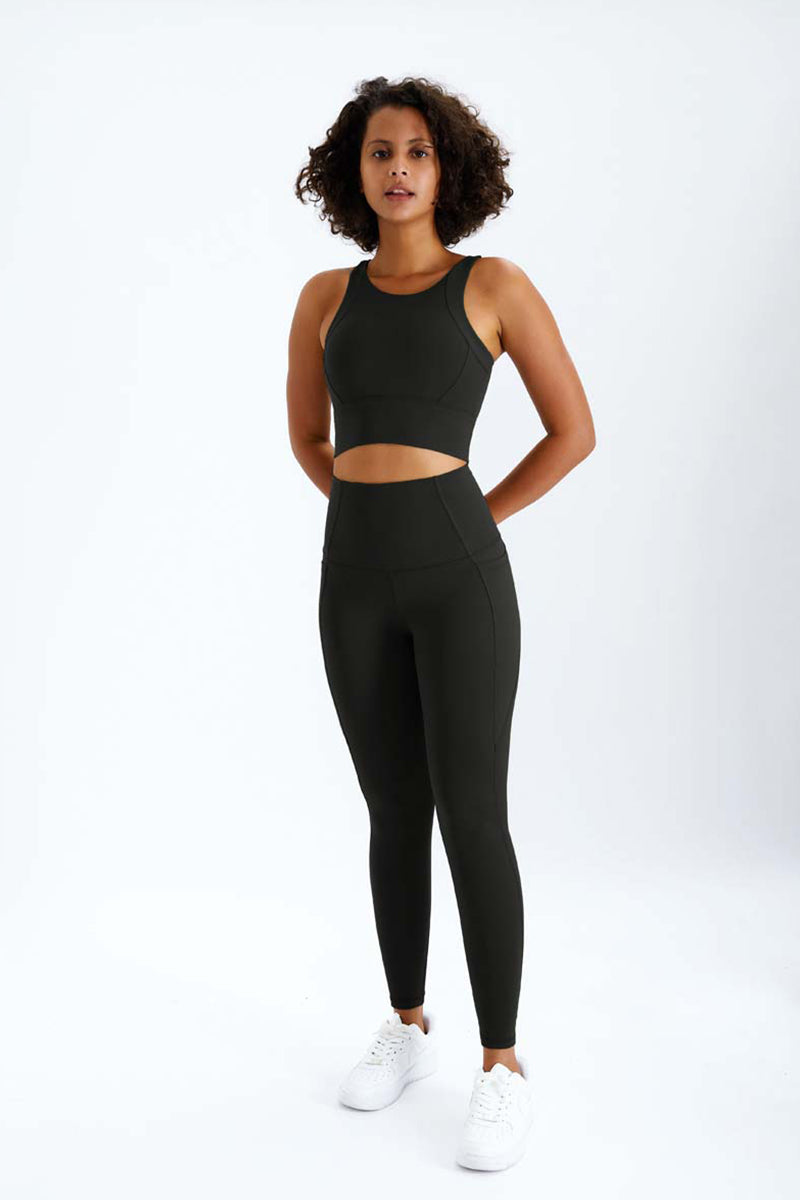 Maxpieny™ High Stretch Black Pine Leggings