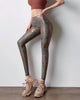 High Waist Fitness Leggings Tight-Fitting Elastic Bronzing Anti Cellulite Snake Peach Buttocks Legging Sport Women YJ10075