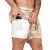 Fashion Hot NEW Men's Running Shorts Men 2 in 1 Sports Shorts Male Double-Deck Quick Drying Sports men Shorts Jogging Gym Shorts men OM9230 YD20001