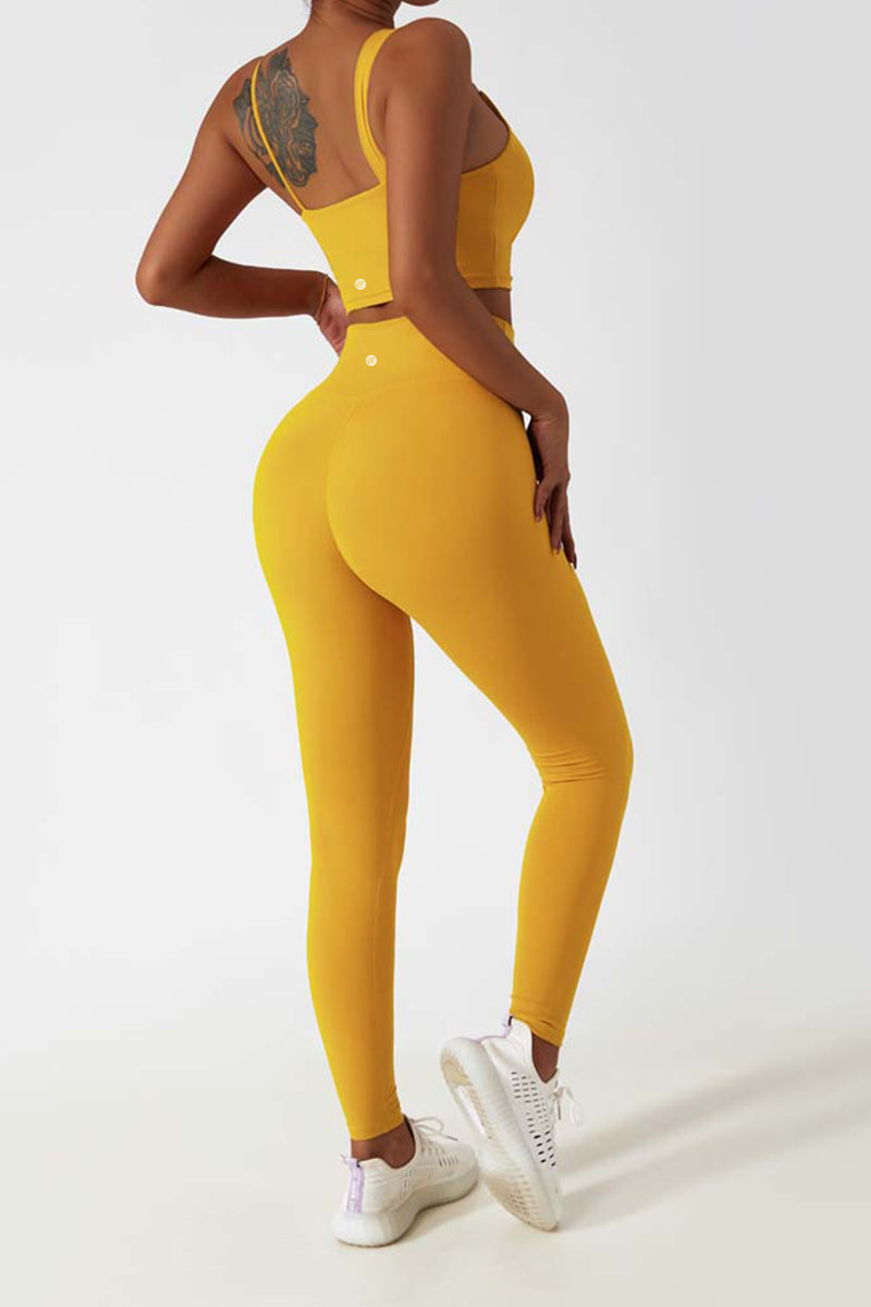 Maxpieny™  Buttery-soft Yellow Tulip Leggings