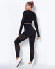 Hollow Out Seamless Yoga Set Sport Outfits Women Black Two 2 Piece Crop Top Bra Leggings Workout Gym suit Fitness Sport Sets