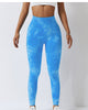 Women Seamless High Waist Tie-dye Slim Fitness Workout Leggings S-L