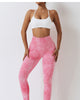 Women Seamless High Waist Tie-dye Slim Fitness Workout Leggings S-L