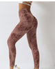 Women Seamless High Waist Tie-dye Slim Fitness Workout Leggings S-L