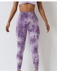 Women Seamless High Waist Tie-dye Slim Fitness Workout Leggings S-L