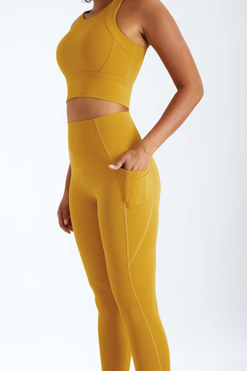 Maxpieny™ High Stretch Yellow Pine Leggings