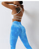 Women Seamless High Waist Tie-dye Slim Fitness Workout Leggings S-L