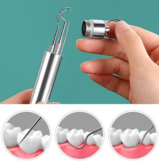 💥Mother's Day Sale 47% OFF - Stainless Steel Toothpick Set (7pcs/SET)