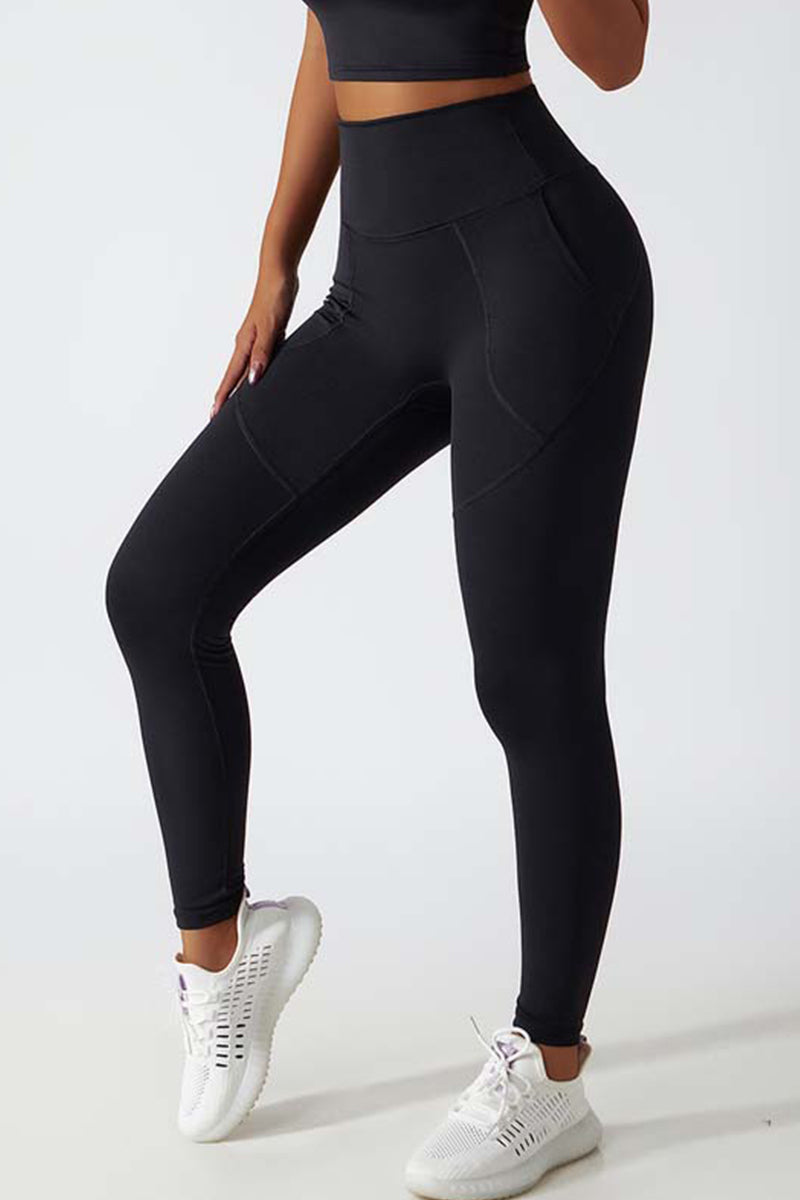 Maxpieny™ Quick-drying Black Camphora Leggings with Pockets