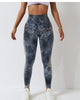 Women Seamless High Waist Tie-dye Slim Fitness Workout Leggings S-L