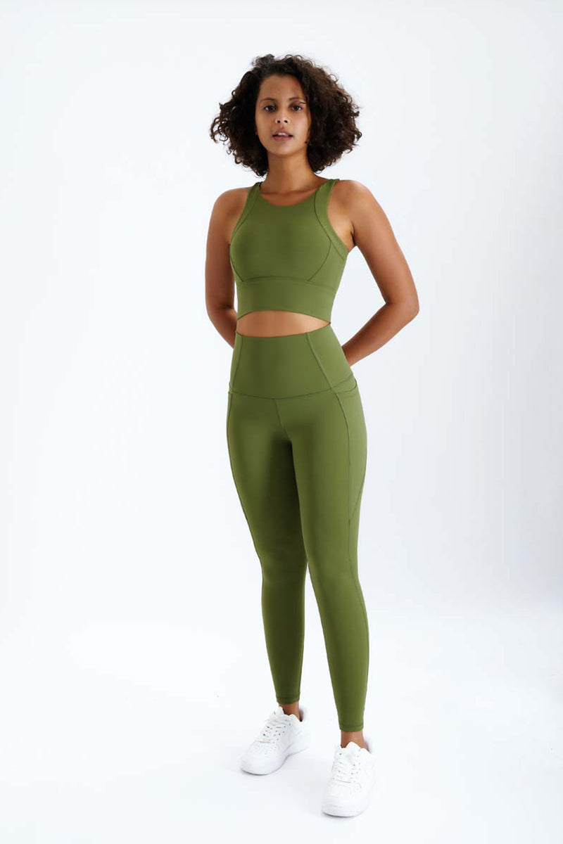 Maxpieny™ High Stretch Green Pine Leggings