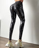 High Waist Fitness Leggings Tight-Fitting Elastic Bronzing Anti Cellulite Snake Peach Buttocks Legging Sport Women YJ10075