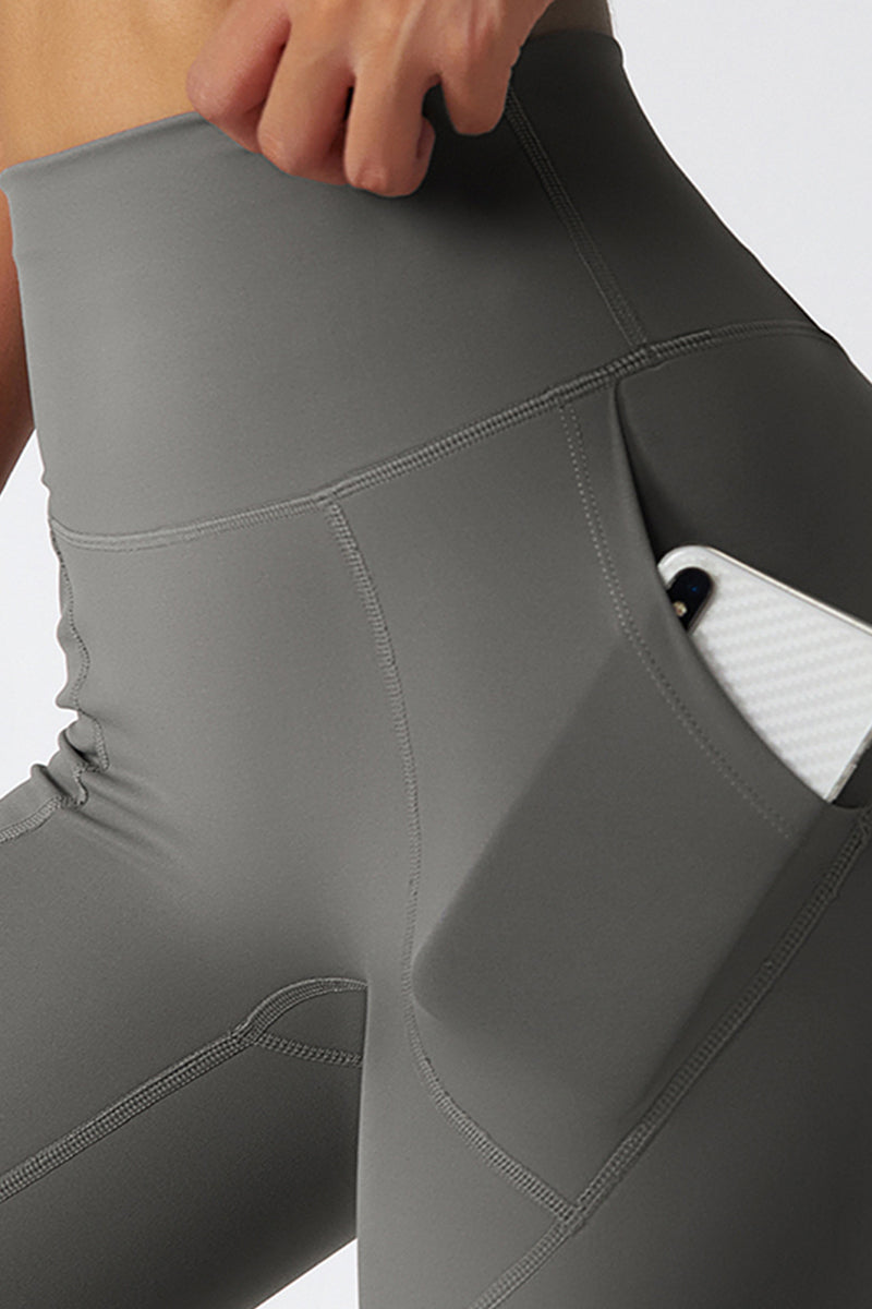 Maxpieny™ Quick-drying Grey Camphora Leggings with Pockets
