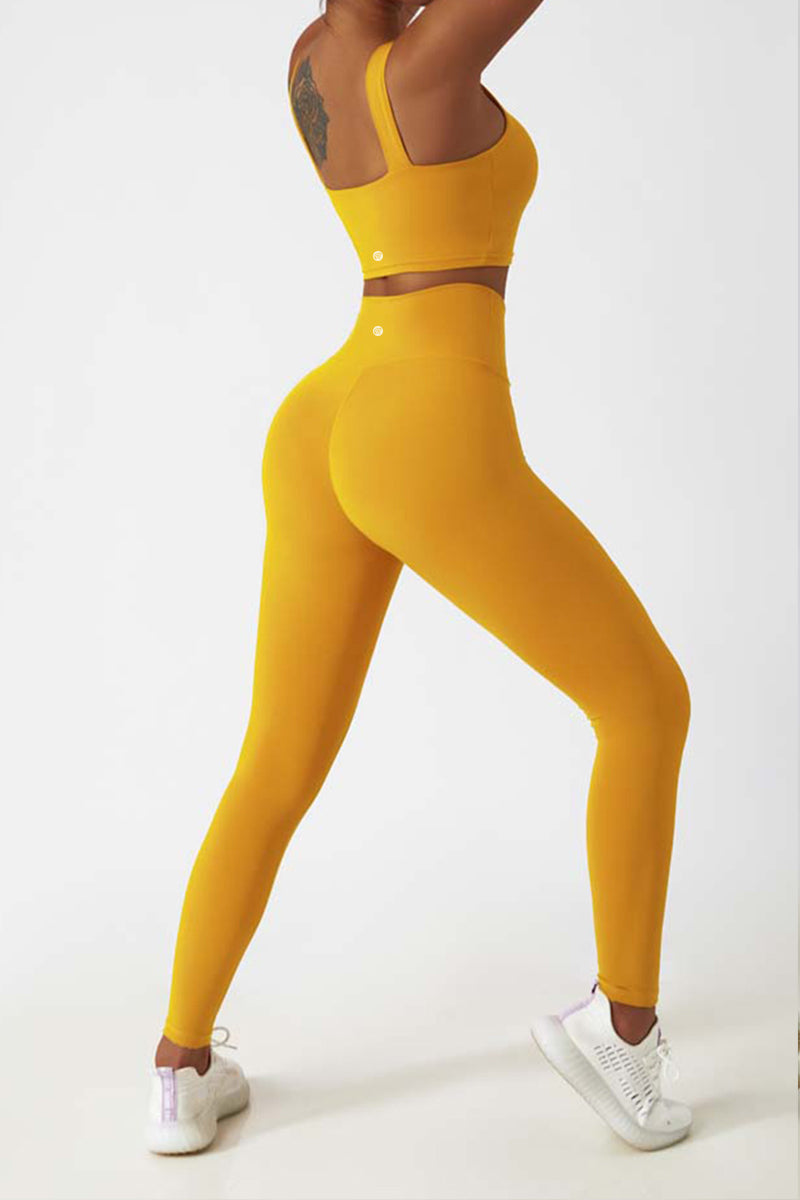 Maxpieny™  Buttery-soft Yellow Tulip Leggings