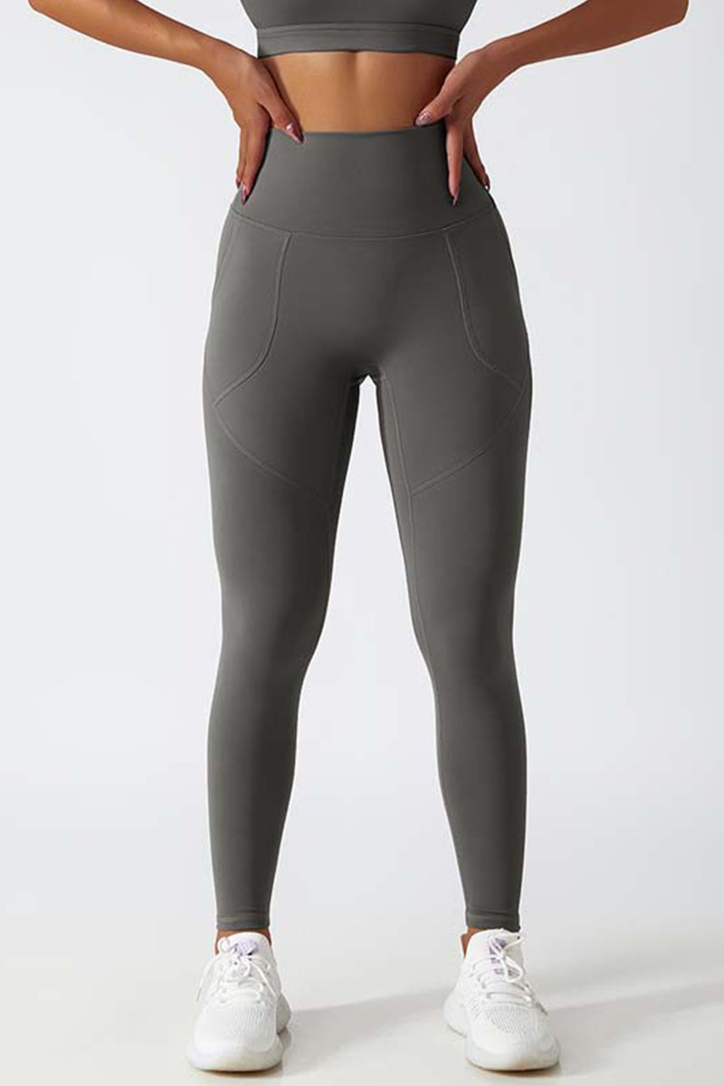 Maxpieny™ Quick-drying Grey Camphora Leggings with Pockets