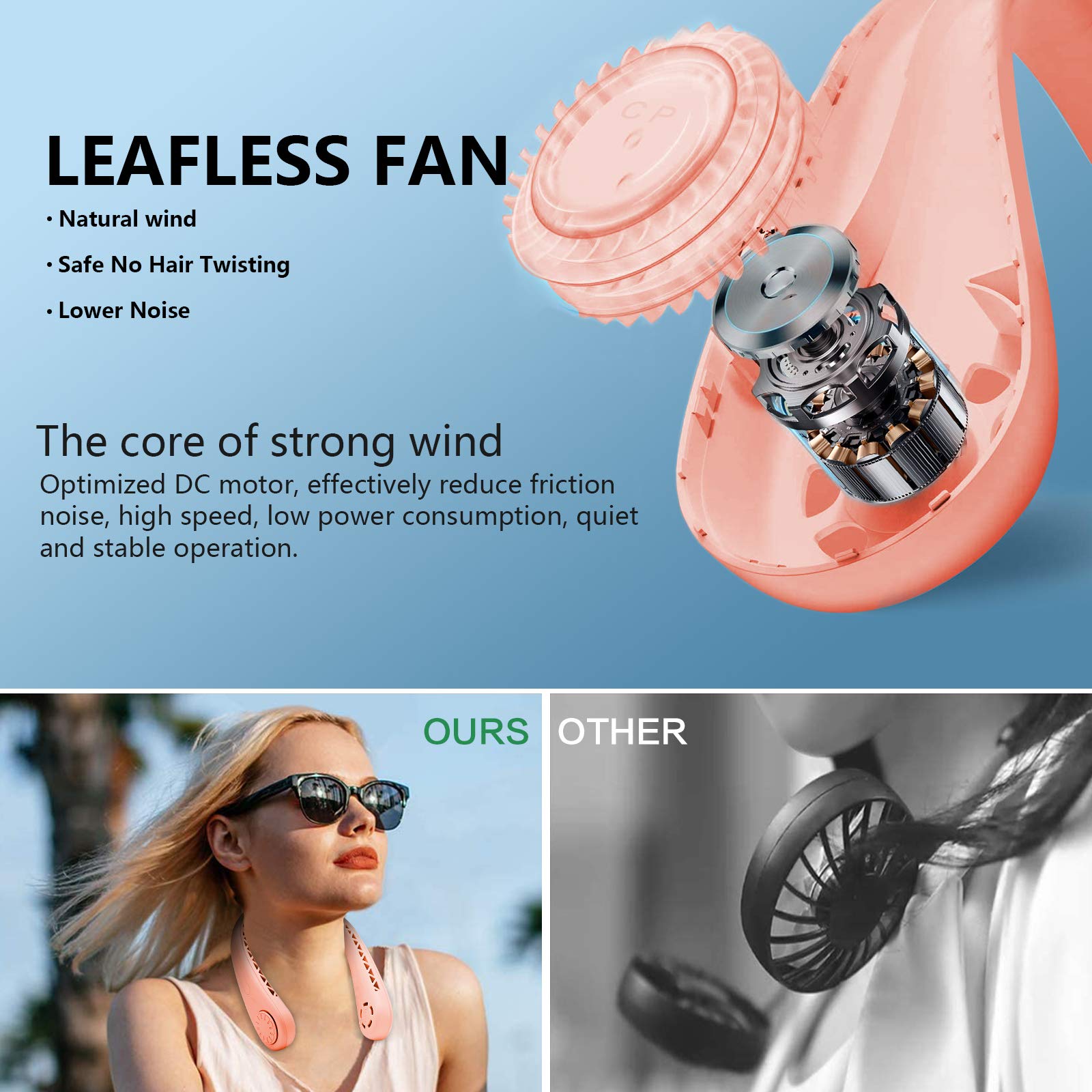 ☀️Mother's Day Sale 46% OFF🔥 - Summer Portable Neck Fan