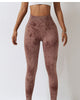 Women Seamless High Waist Tie-dye Slim Fitness Workout Leggings S-L