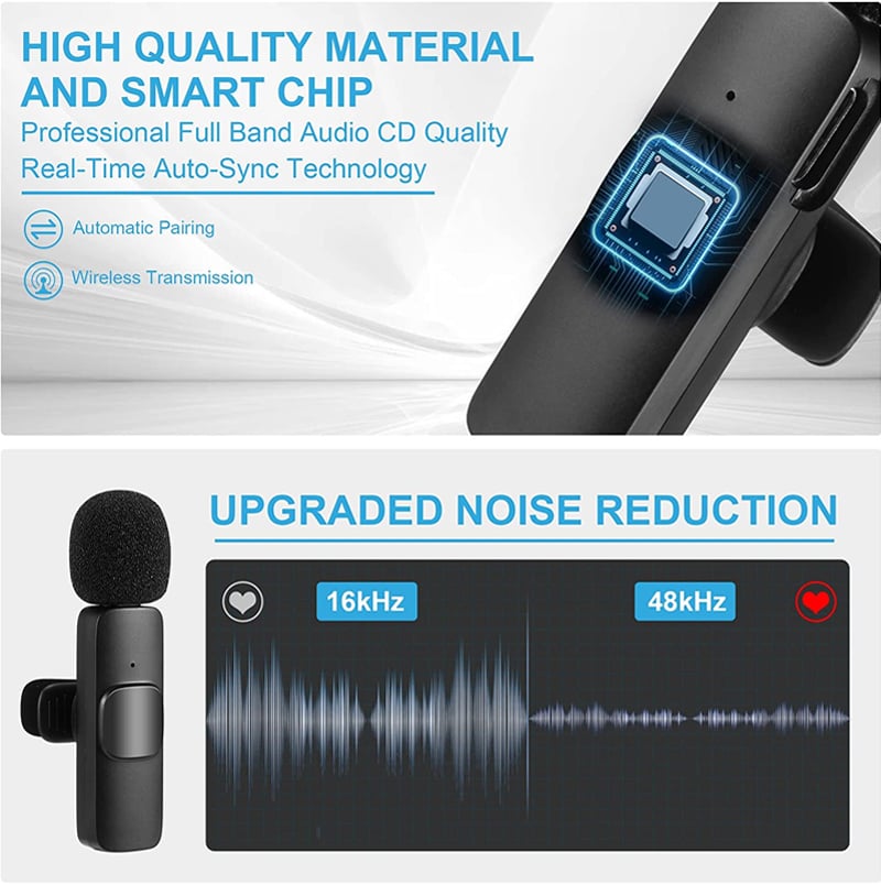🔥Mother's DAY Sale 48% OFF🔥New Wireless Lavalier Microphone
