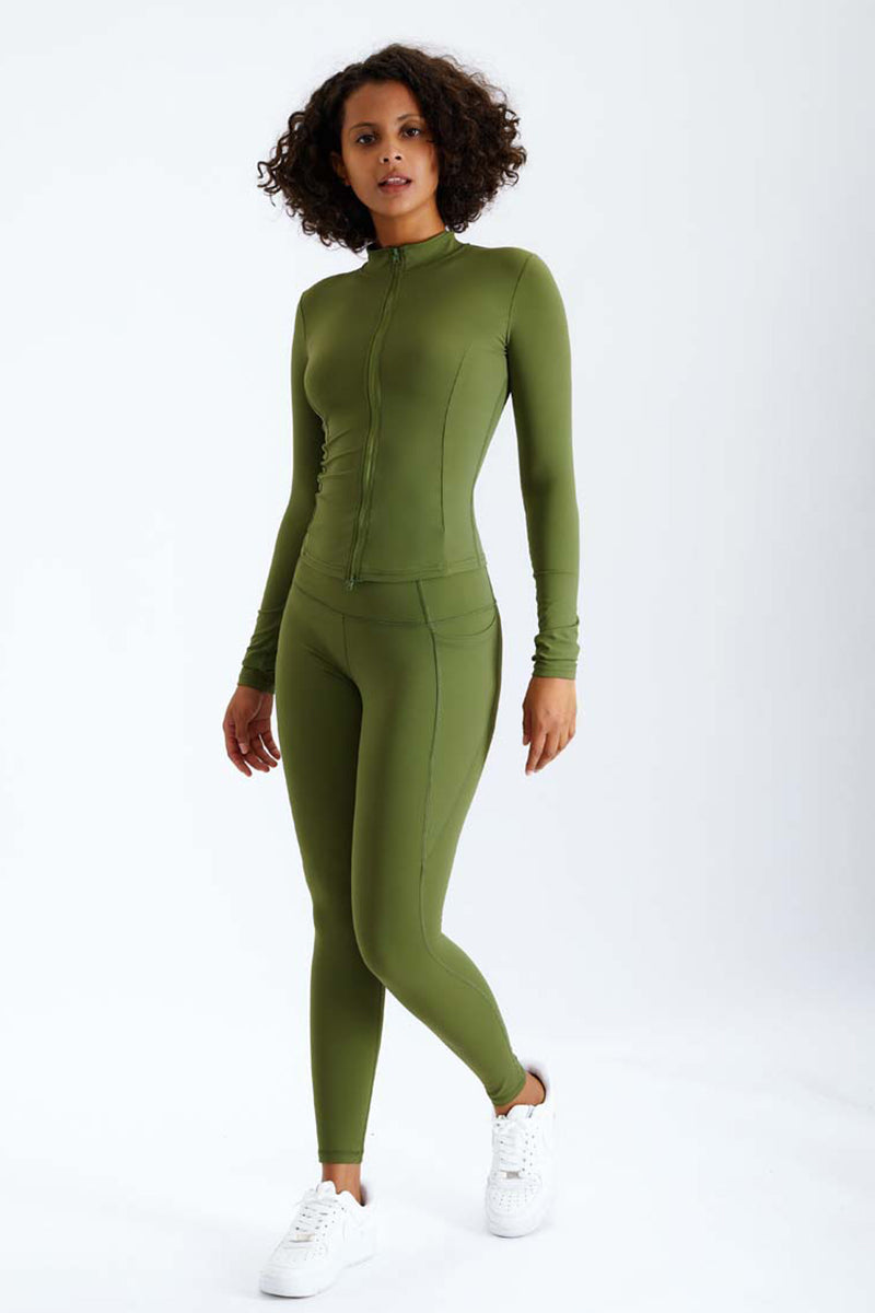 Maxpieny™ High Stretch Green Pine Leggings