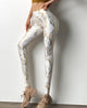 High Waist Fitness Leggings Tight-Fitting Elastic Bronzing Anti Cellulite Snake Peach Buttocks Legging Sport Women YJ10075