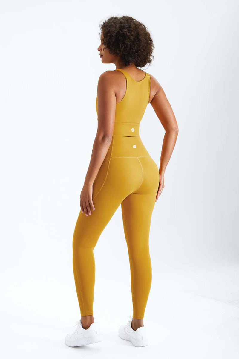 Maxpieny™ High Stretch Yellow Pine Leggings